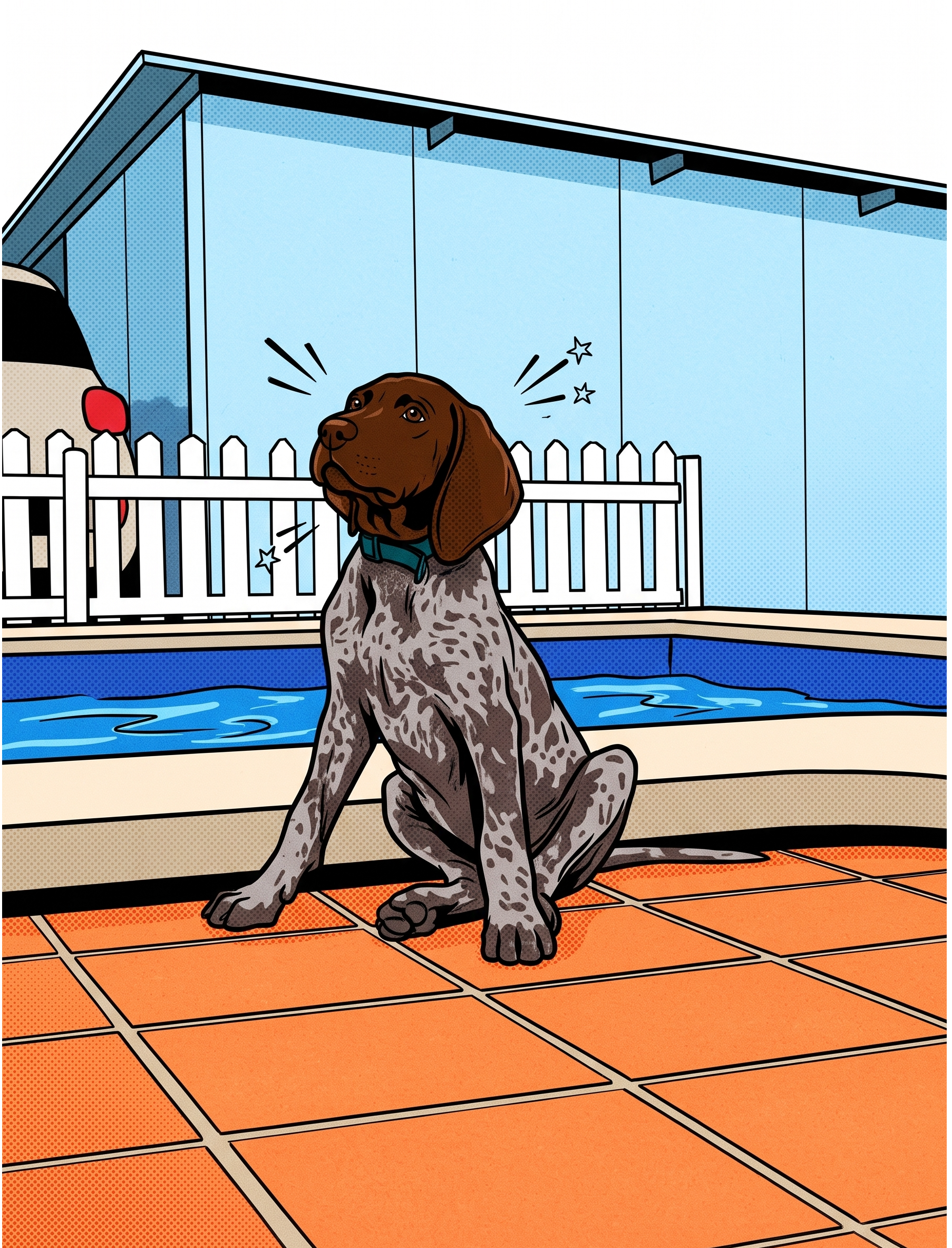 A detailed and realistic illustration of a dog, capturing its unique features and personality. The image should be vibrant and engaging.