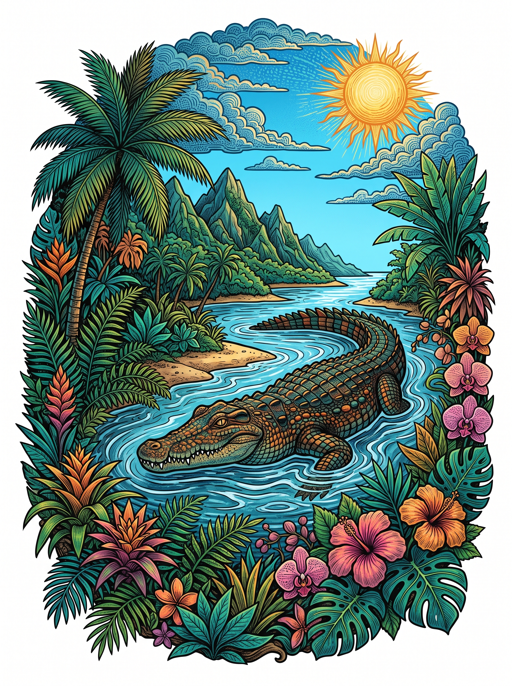Cocodrilo en Isla Desierta