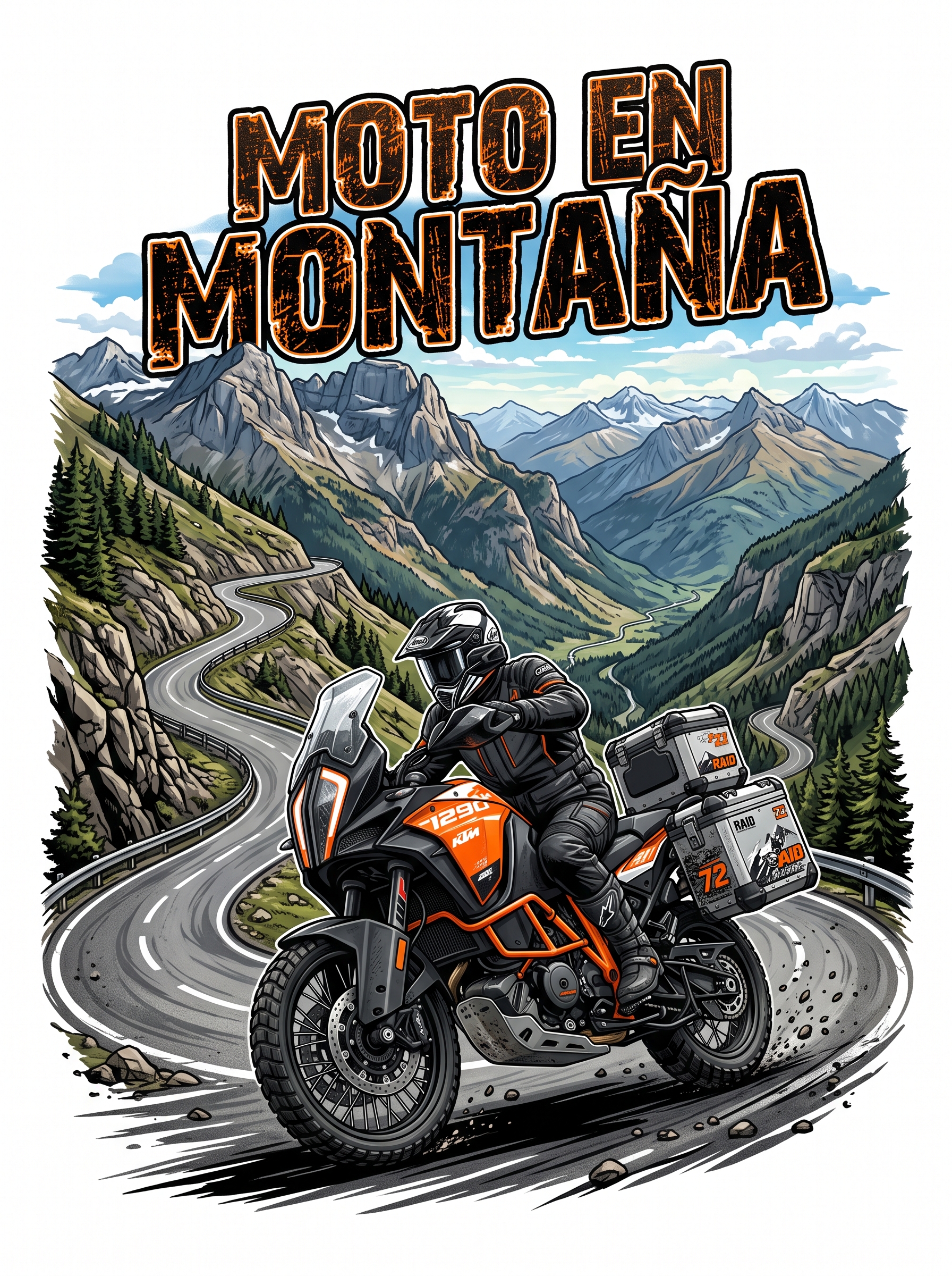 Moto en Carretera de Montaña