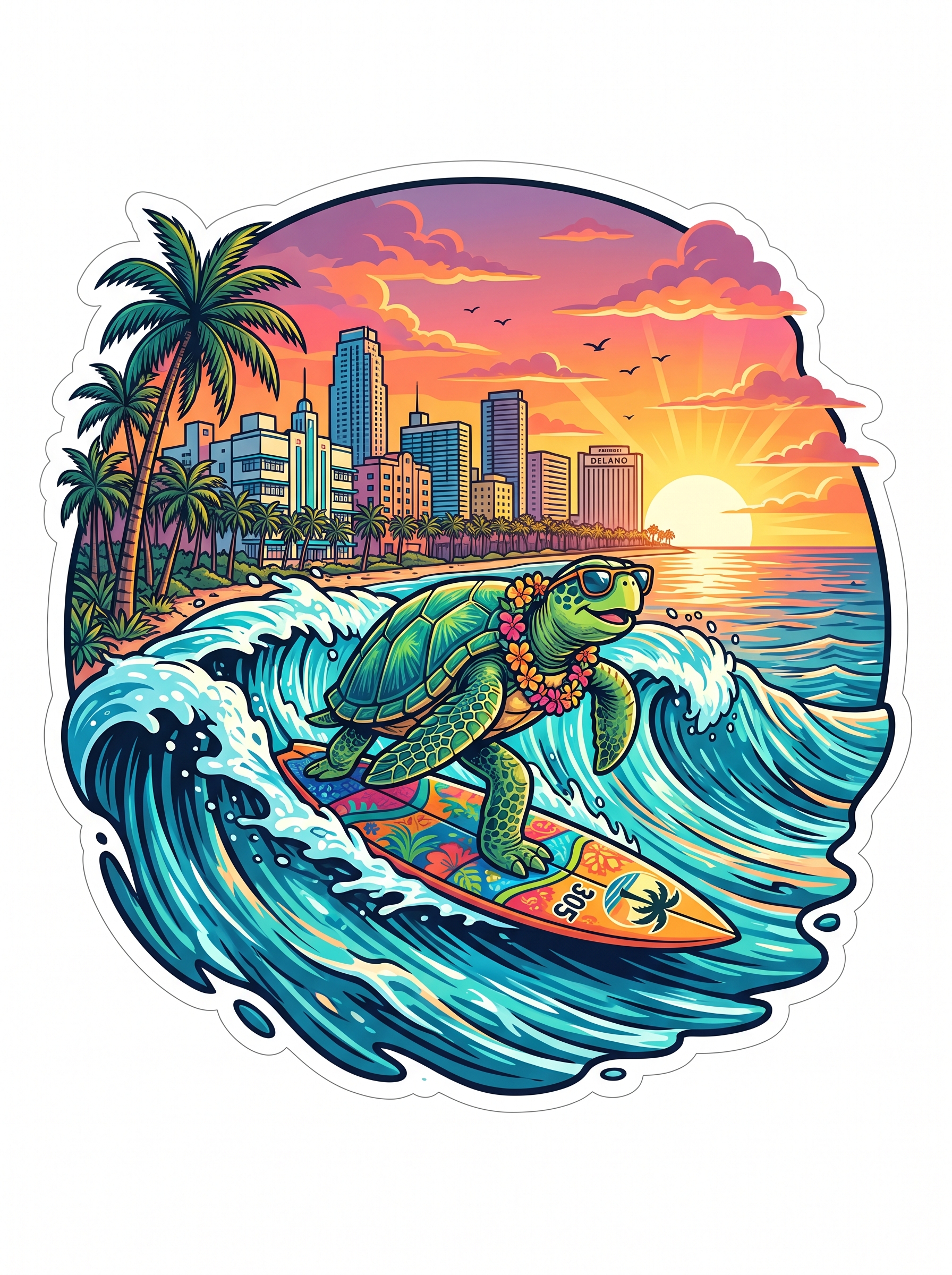 Tortuga Surfera en Miami