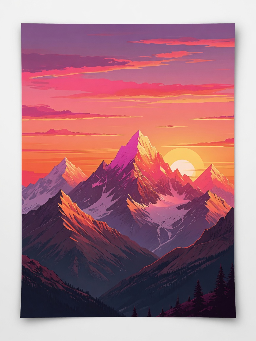 Montañas al Atardecer