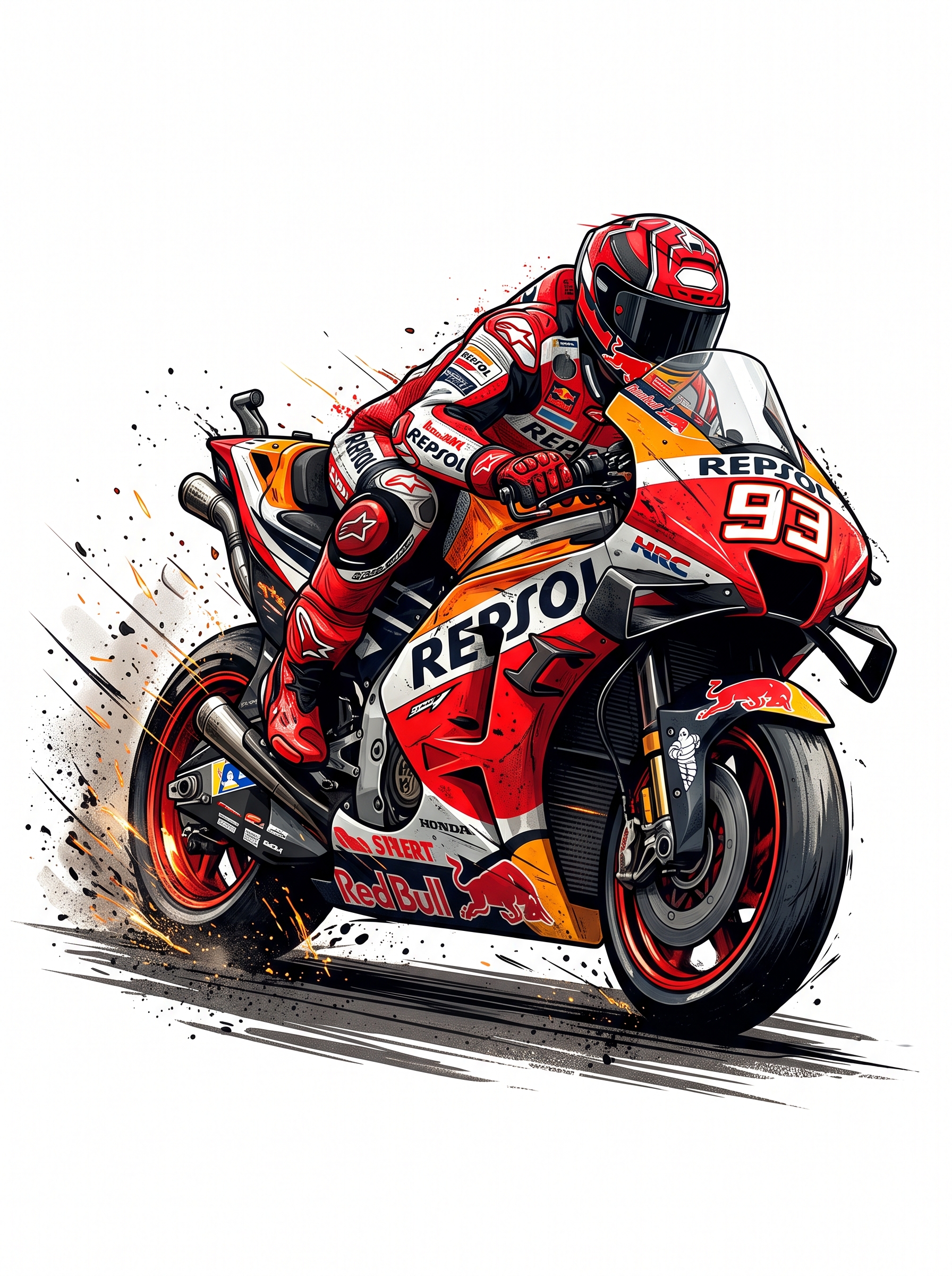 Moto de Carrera Estilo Márquez