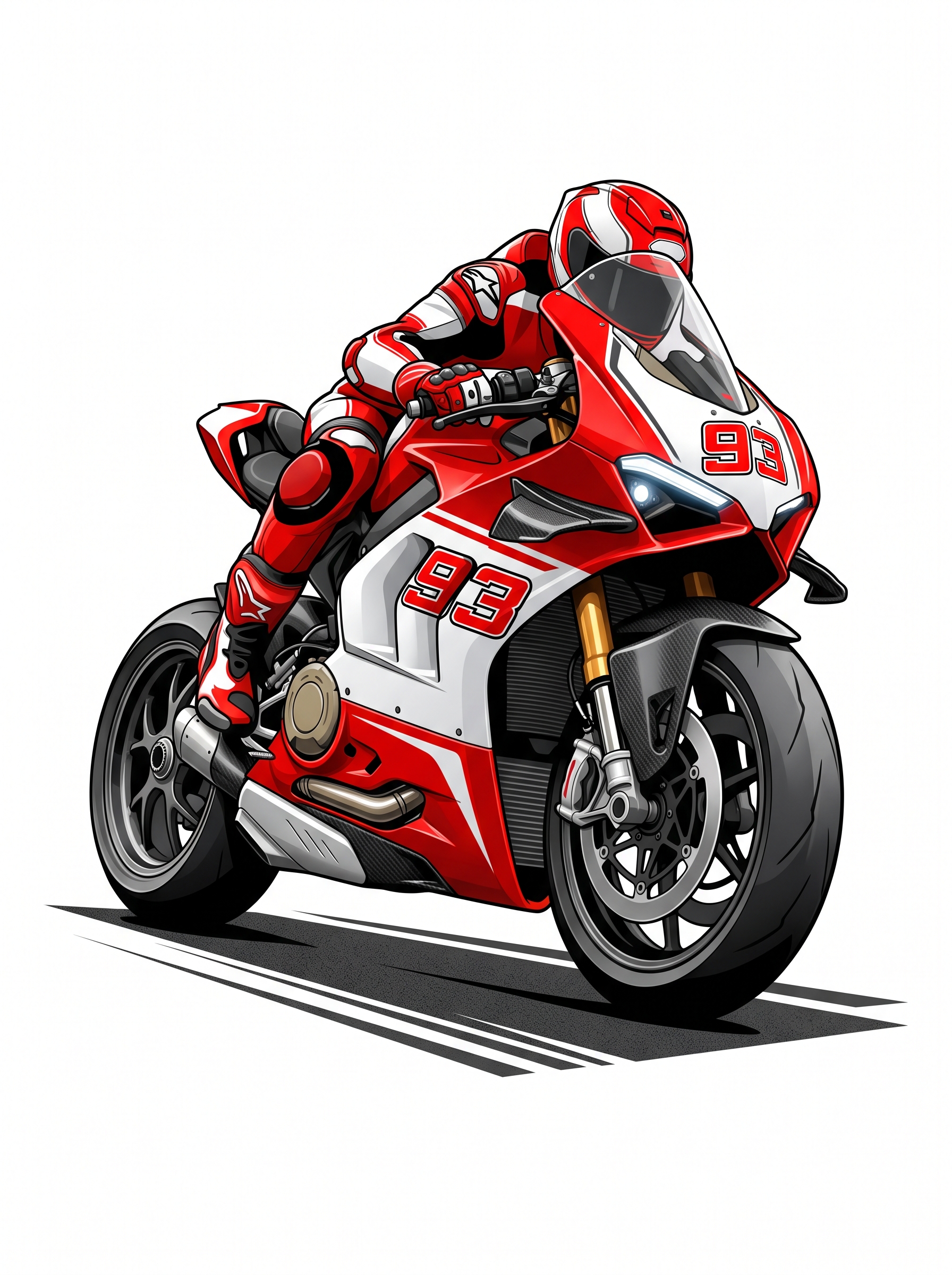 Moto Futurista Inspirada en Márquez