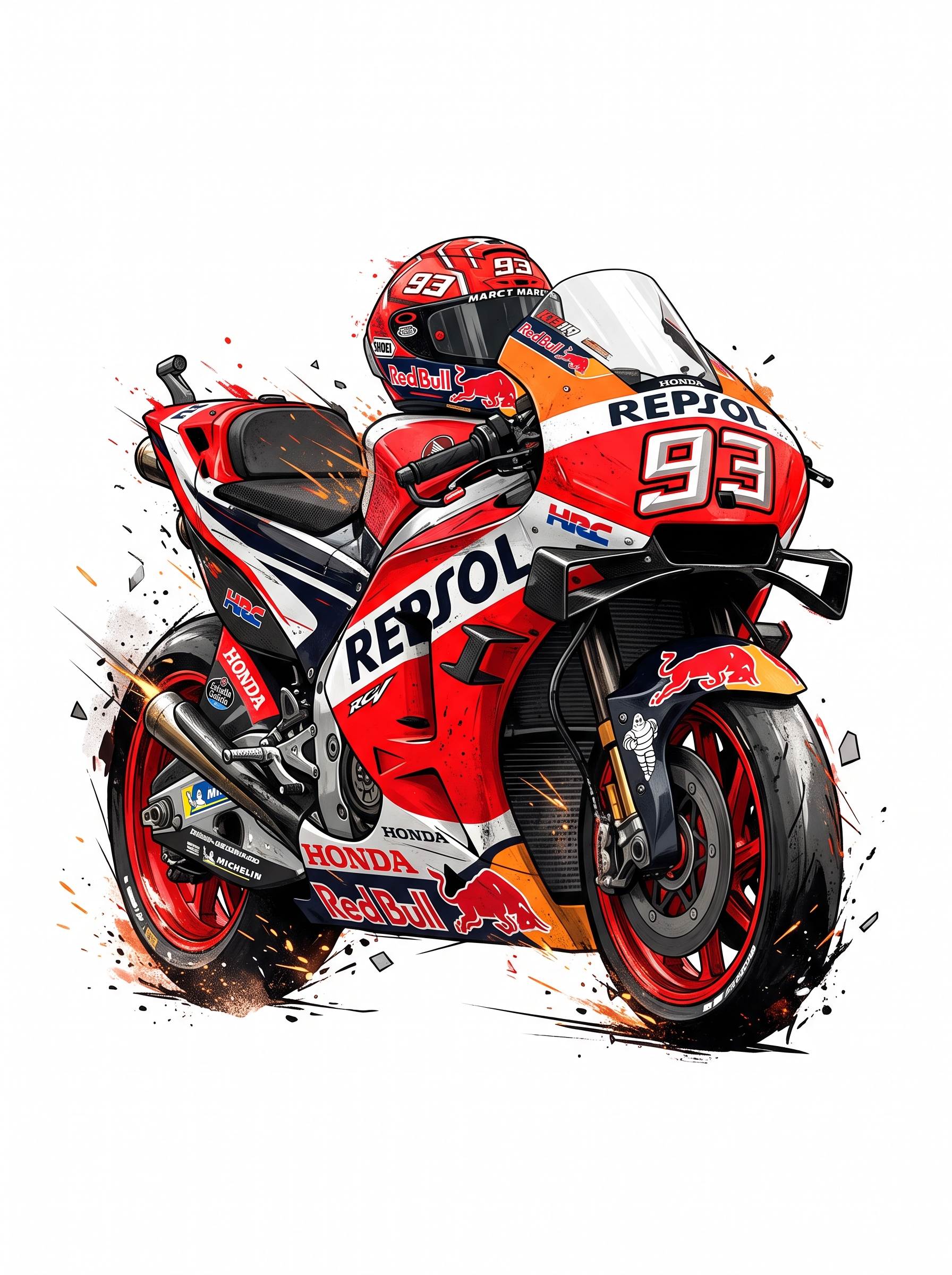 Moto Deportiva Roja 93