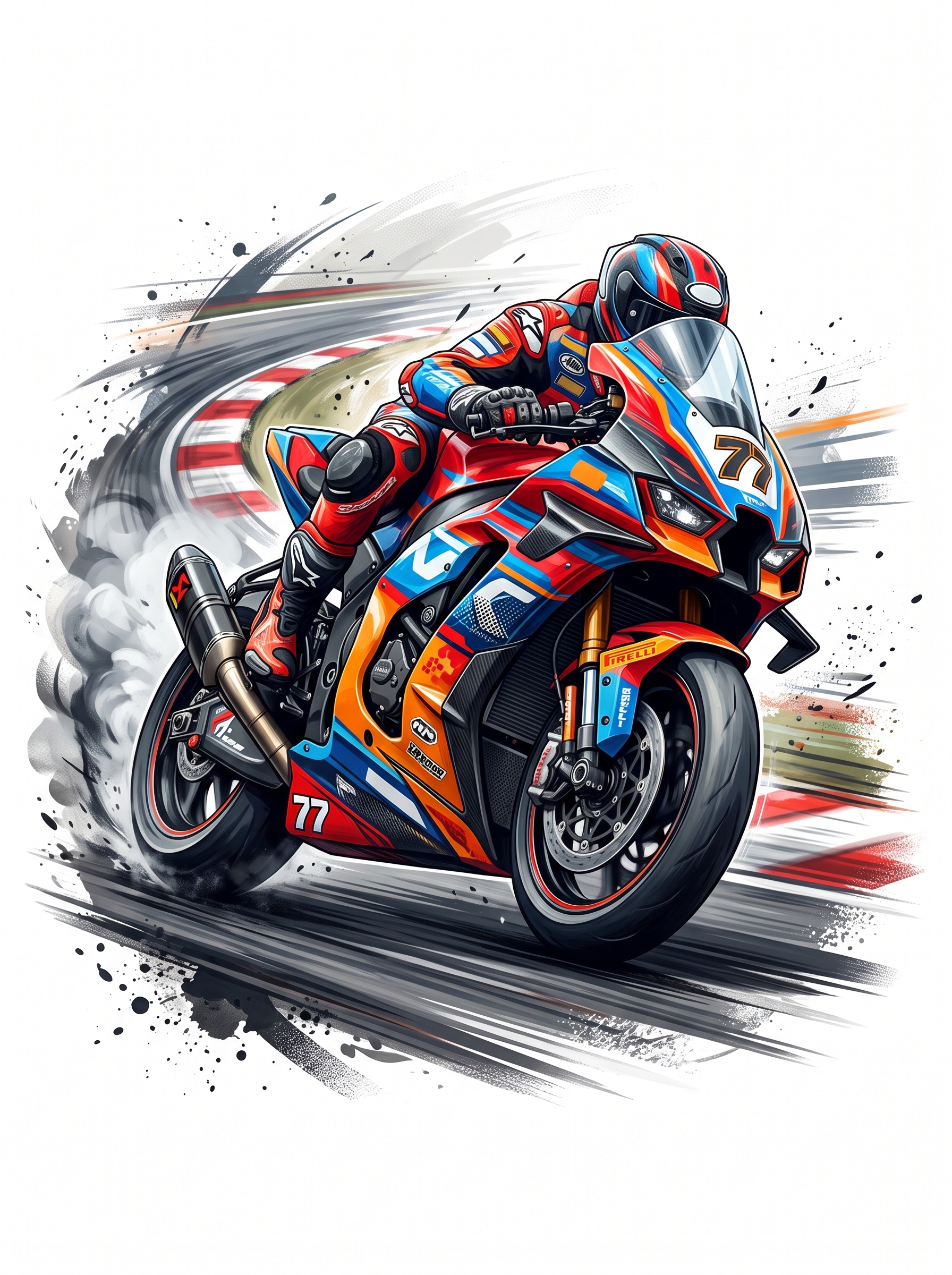 Moto de Carreras Inspirada