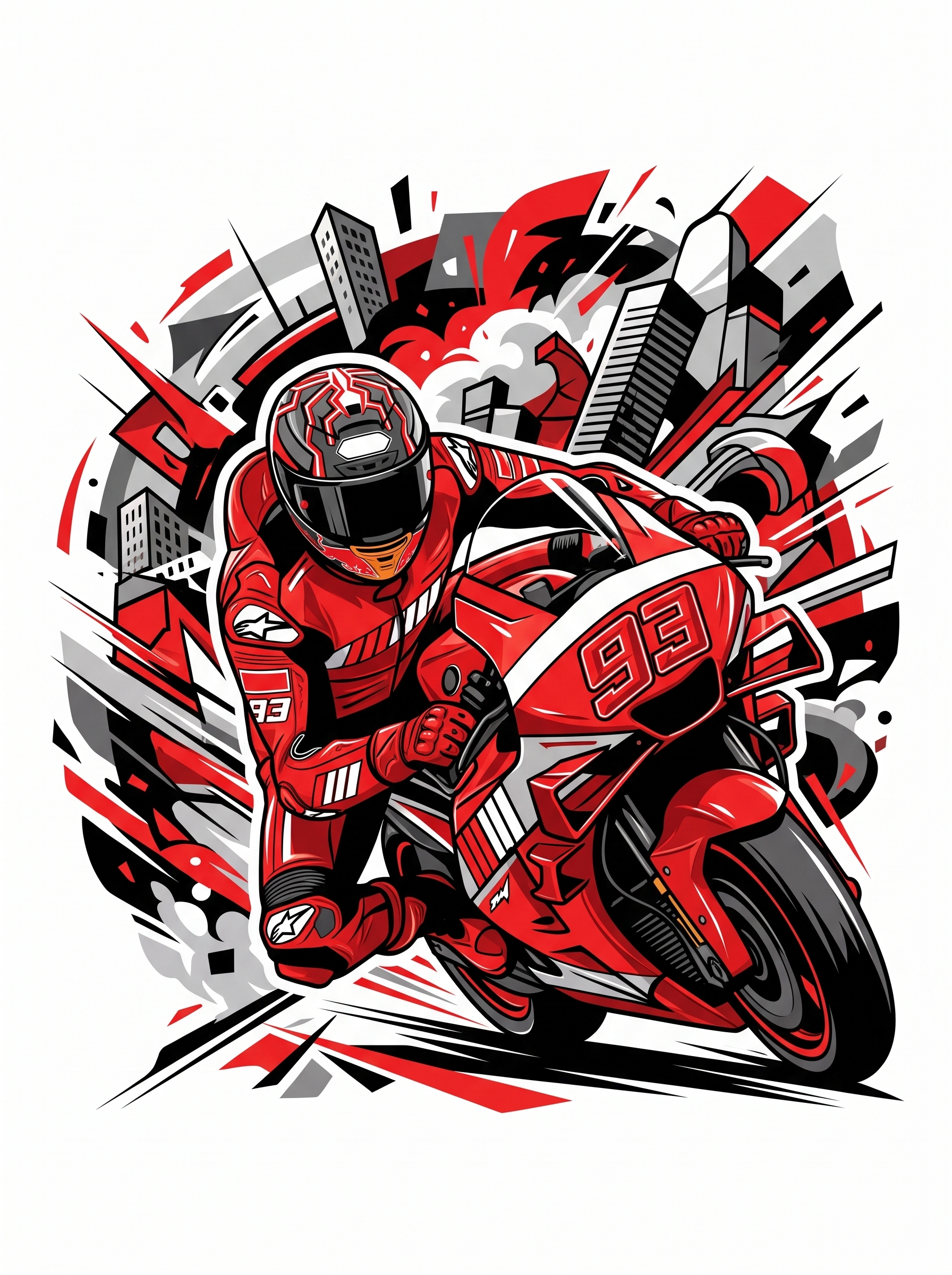 Motociclista en Acción